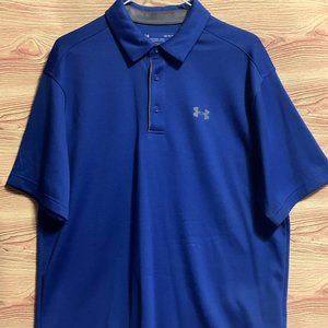 Under Armour Heatgear Polo  Men Royal Blue size Large